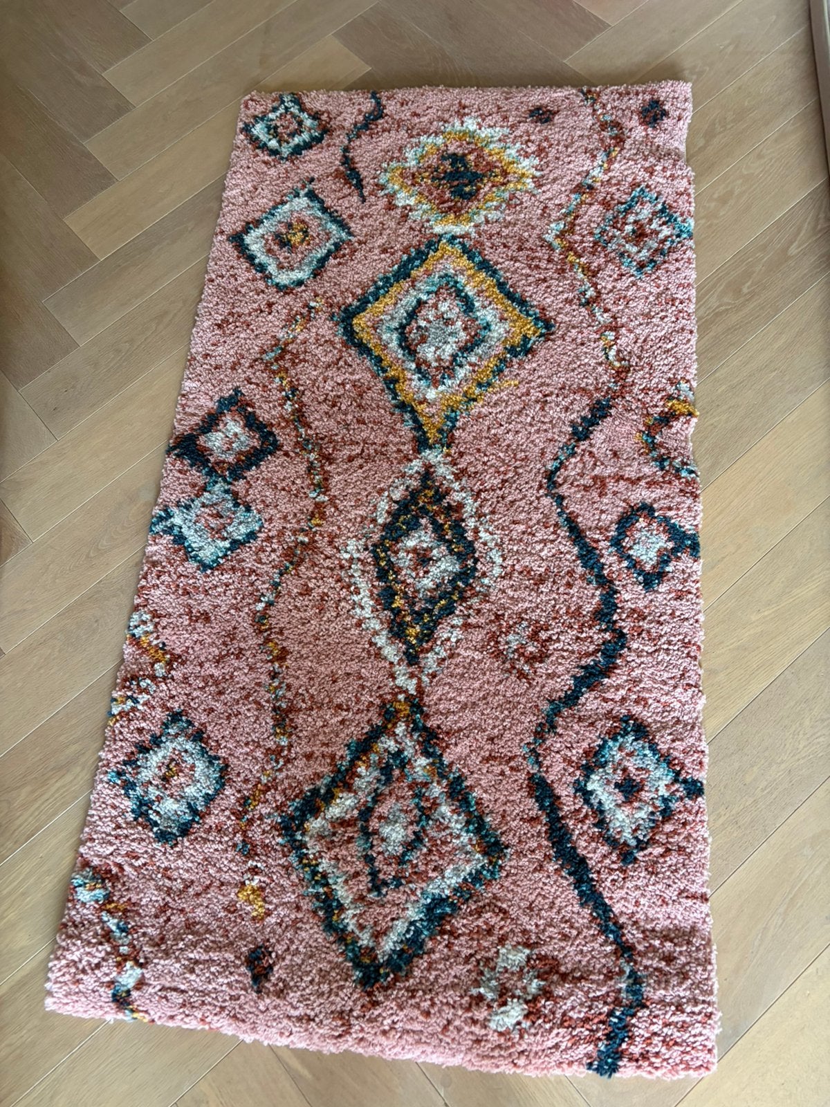 Roze vloerkleed, Ophalen, 50 tot 100 cm, Zo goed als nieuw, Roze