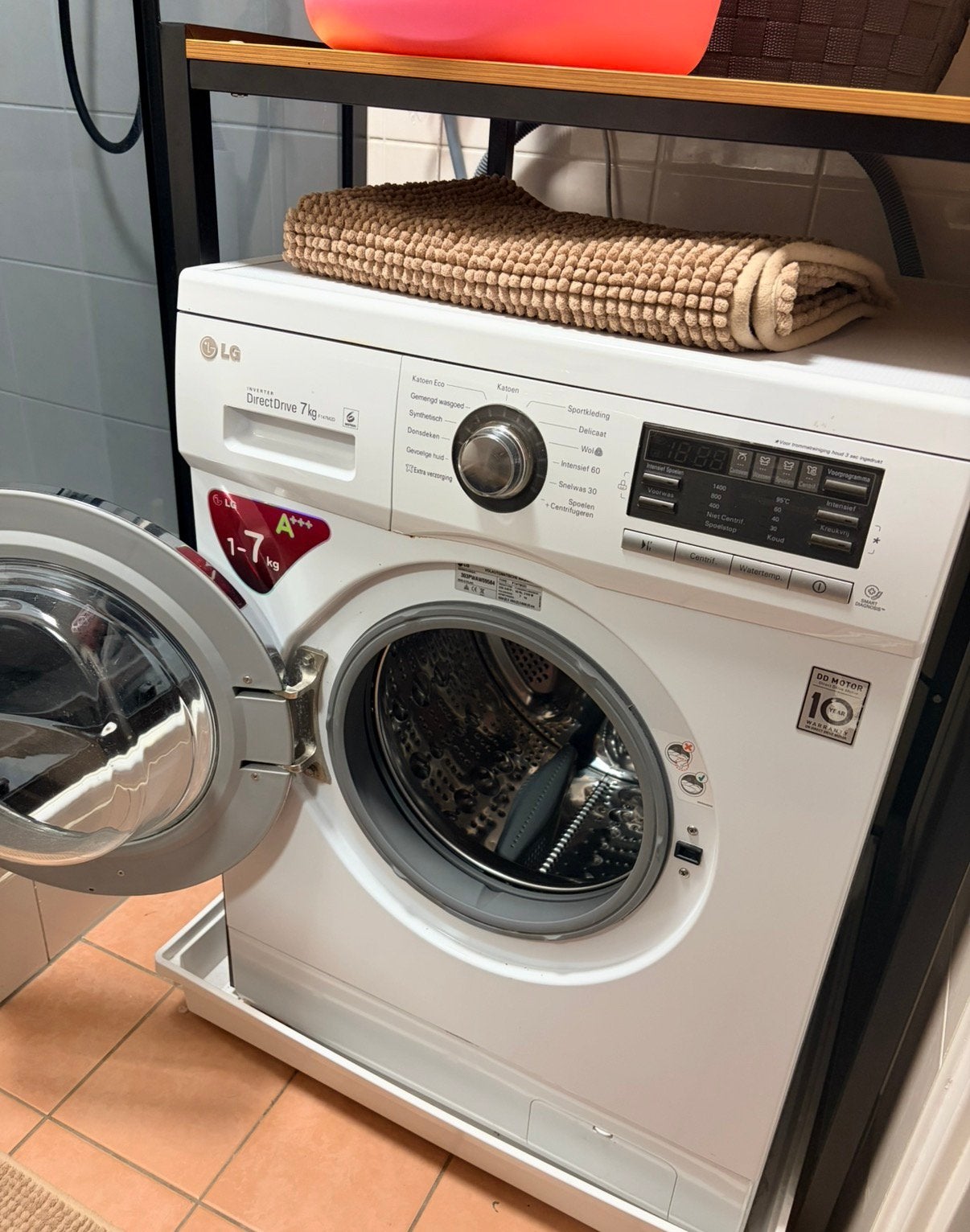 Wasmachine LG, Witgoed en Apparatuur, Ophalen, Gebruikt, 85 tot 90 cm, 1200 tot 1600 toeren