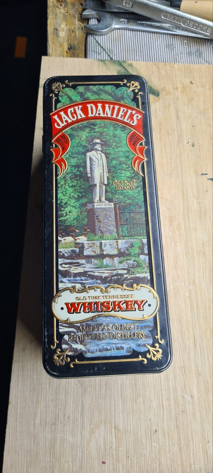 Vintage Jack Daniel's Blikken Trommel - Decoratief, Verzamelen, Ophalen