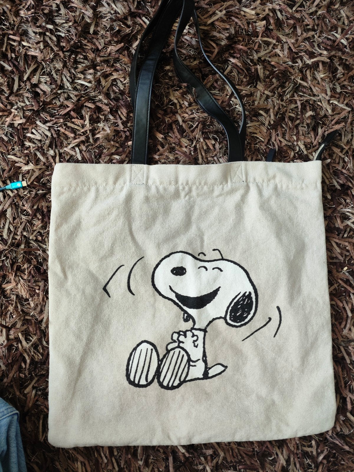 Leuke Peanuts Snoopy boodschappentas, Ophalen of Verzenden, Gebruikt, Beige, Shopper