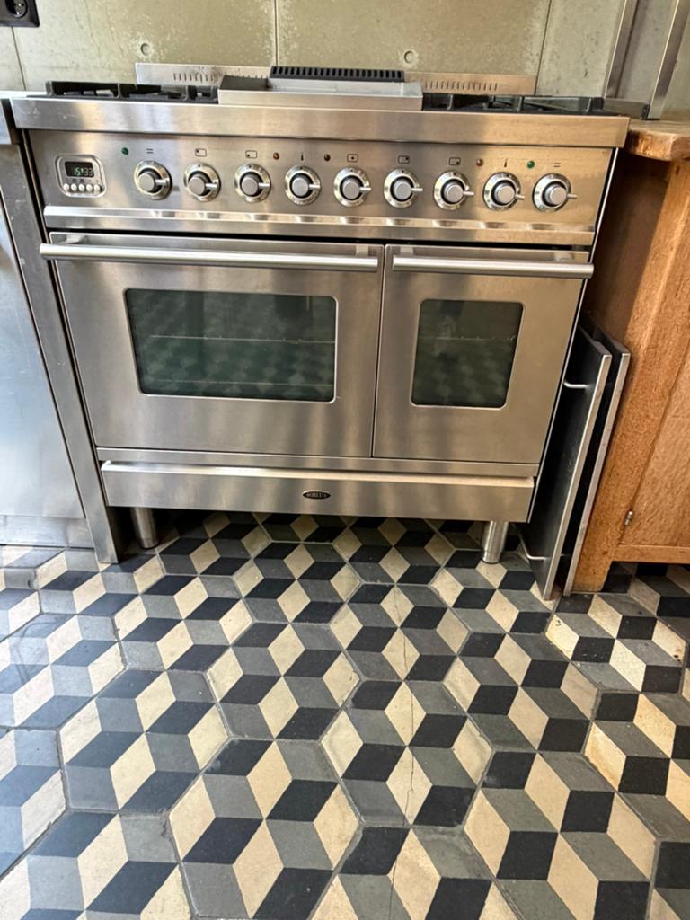 Boretti oven en fornuis incl Boretti afzuiging, Ophalen, Gebruikt, 60 cm of meer, Gas