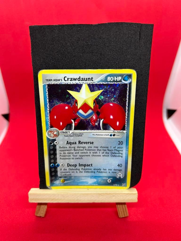 Team Aqua’s Crawdaunt Holo 2/95 EX Aqua vs Magma, Ophalen of Verzenden, Zo goed als nieuw