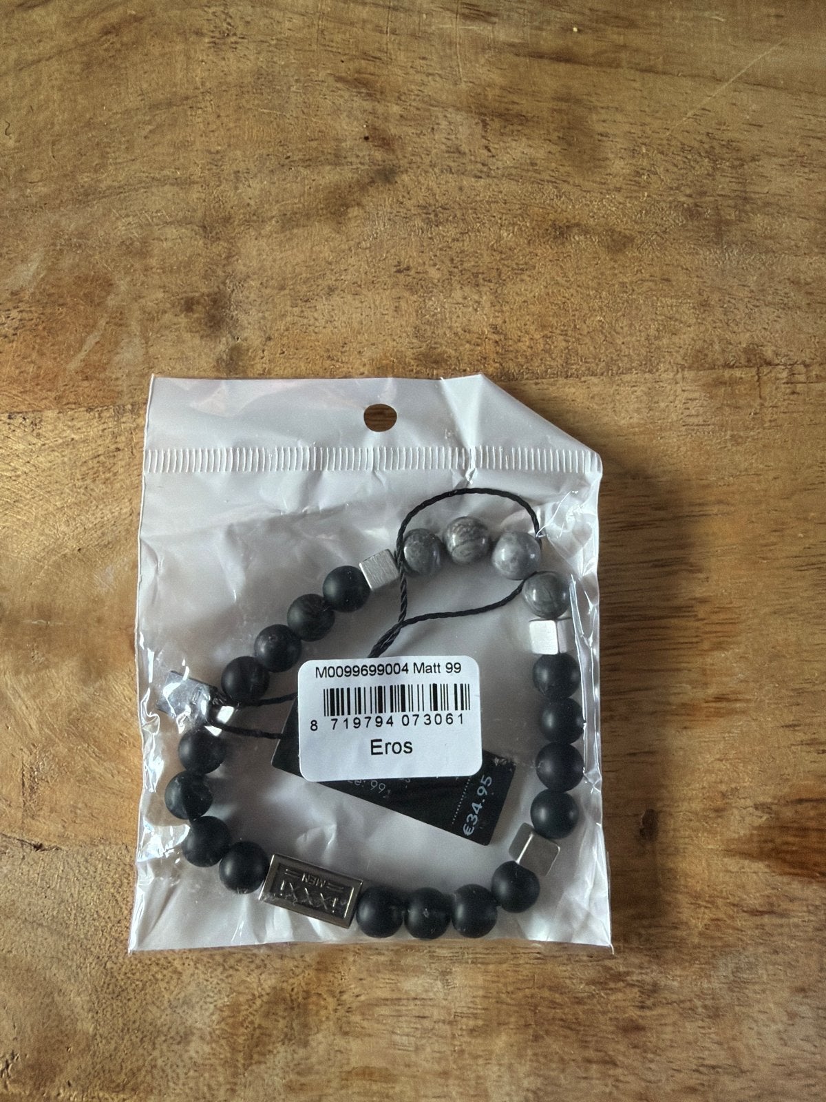 Ixxxi Eros Armband - Zwart met zilveren accenten, Sieraden, Tassen en Uiterlijk, Armbanden, Ophalen of Verzenden, Nieuw, Zwart