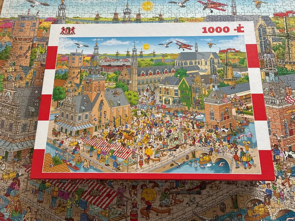 legpuzzel Alkmaar 1000 stukjes, Ophalen of Verzenden, 500 t/m 1500 stukjes, Zo goed als nieuw, Legpuzzel