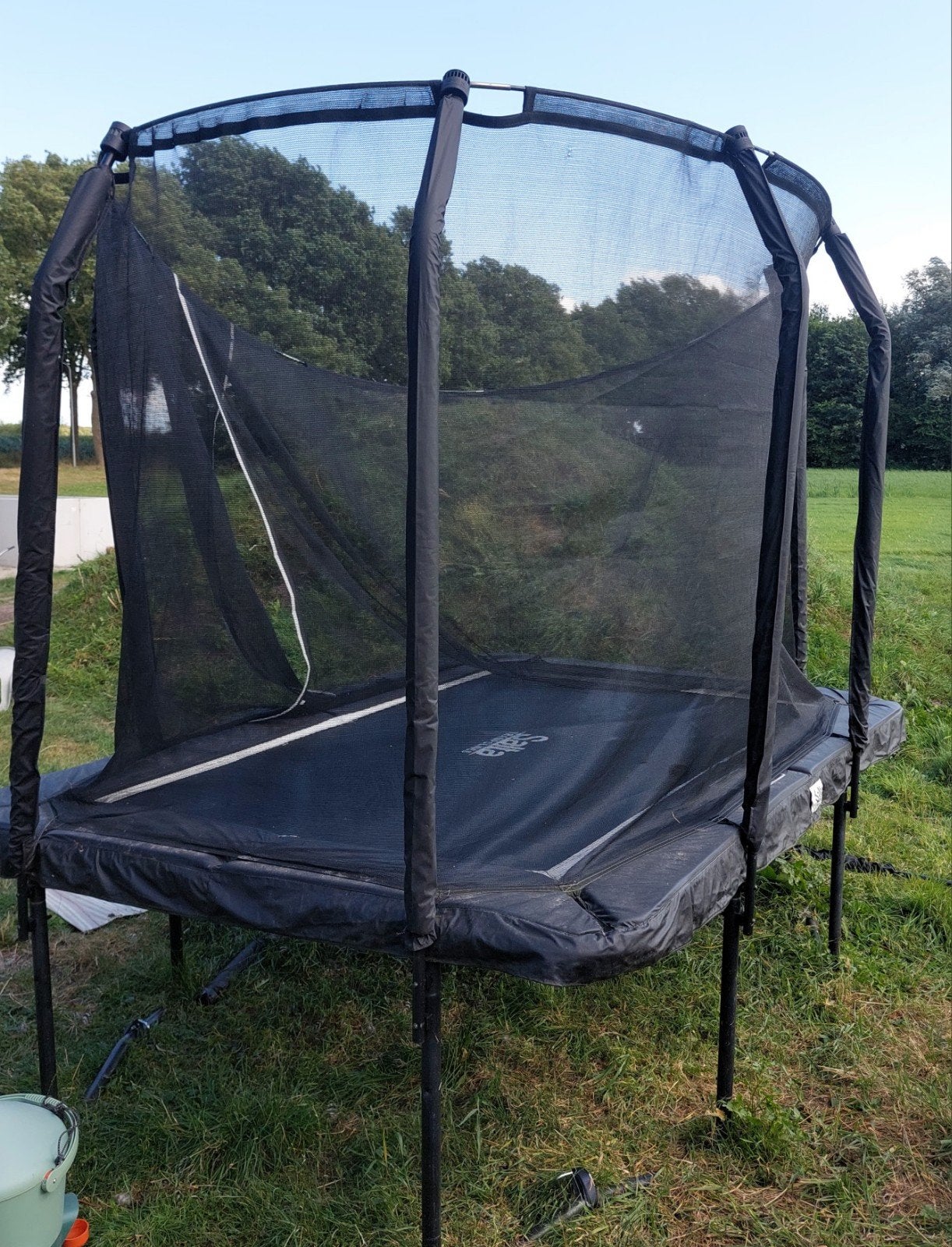 salta trampoline 214x305 premium black ediotion, Ophalen, Gebruikt
