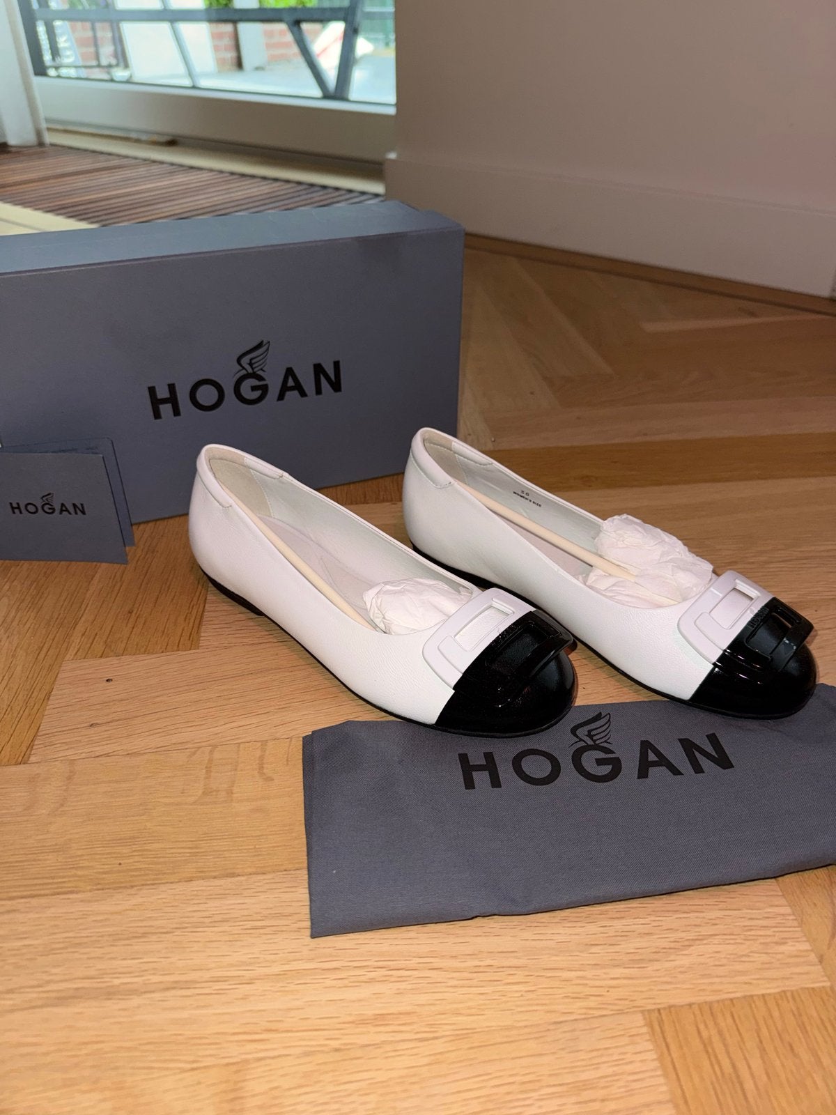 Nieuwe Hogan Ballerina's - Maat 36, Wit, Nieuw, Ballerina's, Ophalen of Verzenden