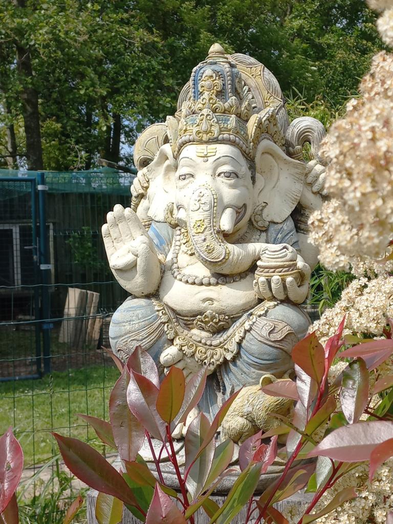Ganesha beeld 70cm hoog in pastelkleuren, Ophalen, Steen, Overige typen, Nieuw