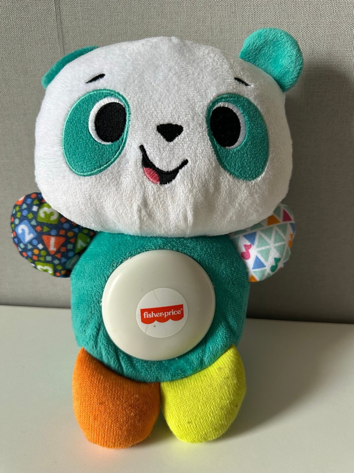 Fisher-Price Muzikale Panda Rammelaar met Geluid, Ophalen of Verzenden, Zo goed als nieuw, Rammelaar, Met geluid