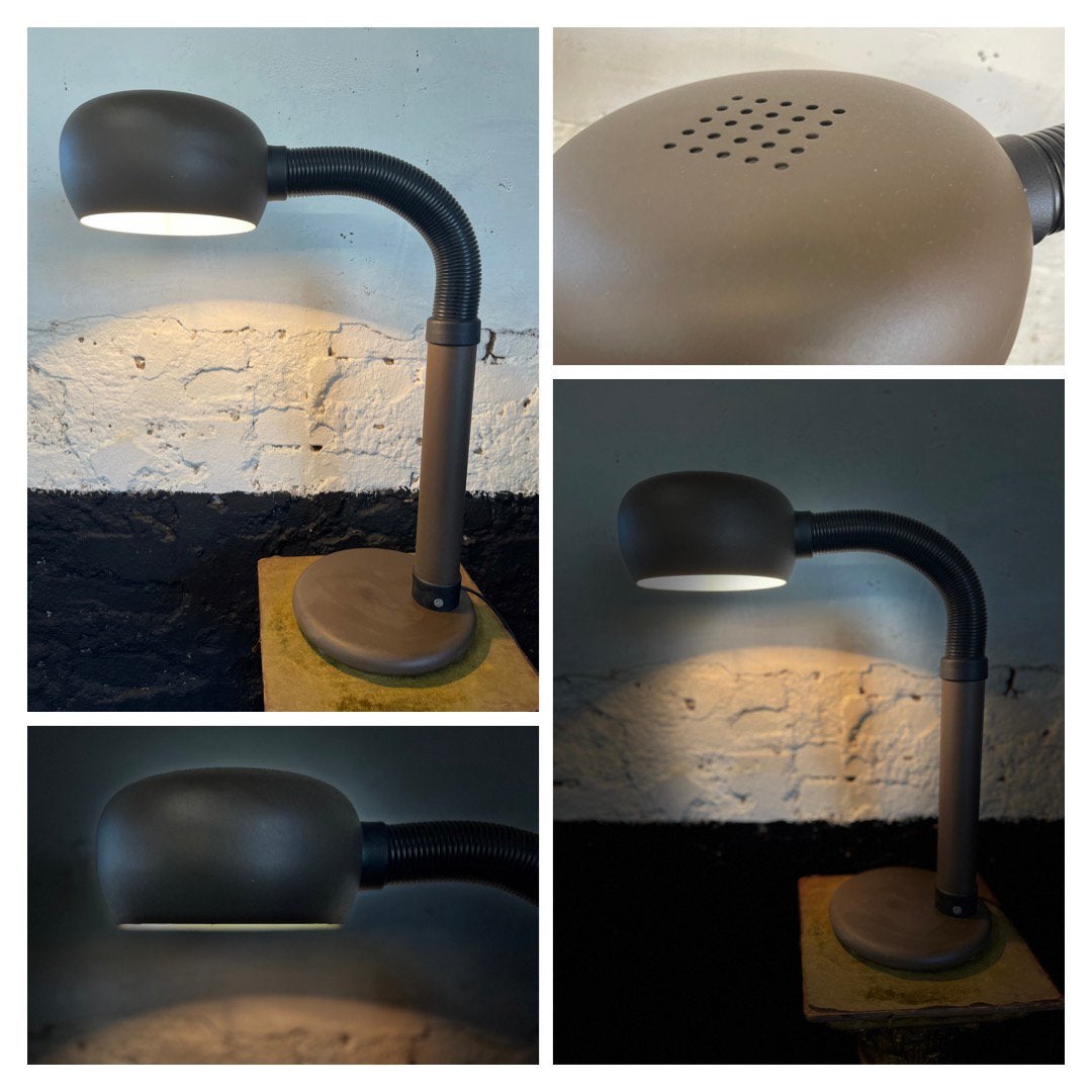 Vintage Vrieland bureaulamp of tafellamp bruin metaal, Ophalen of Verzenden, Gebruikt, Metaal