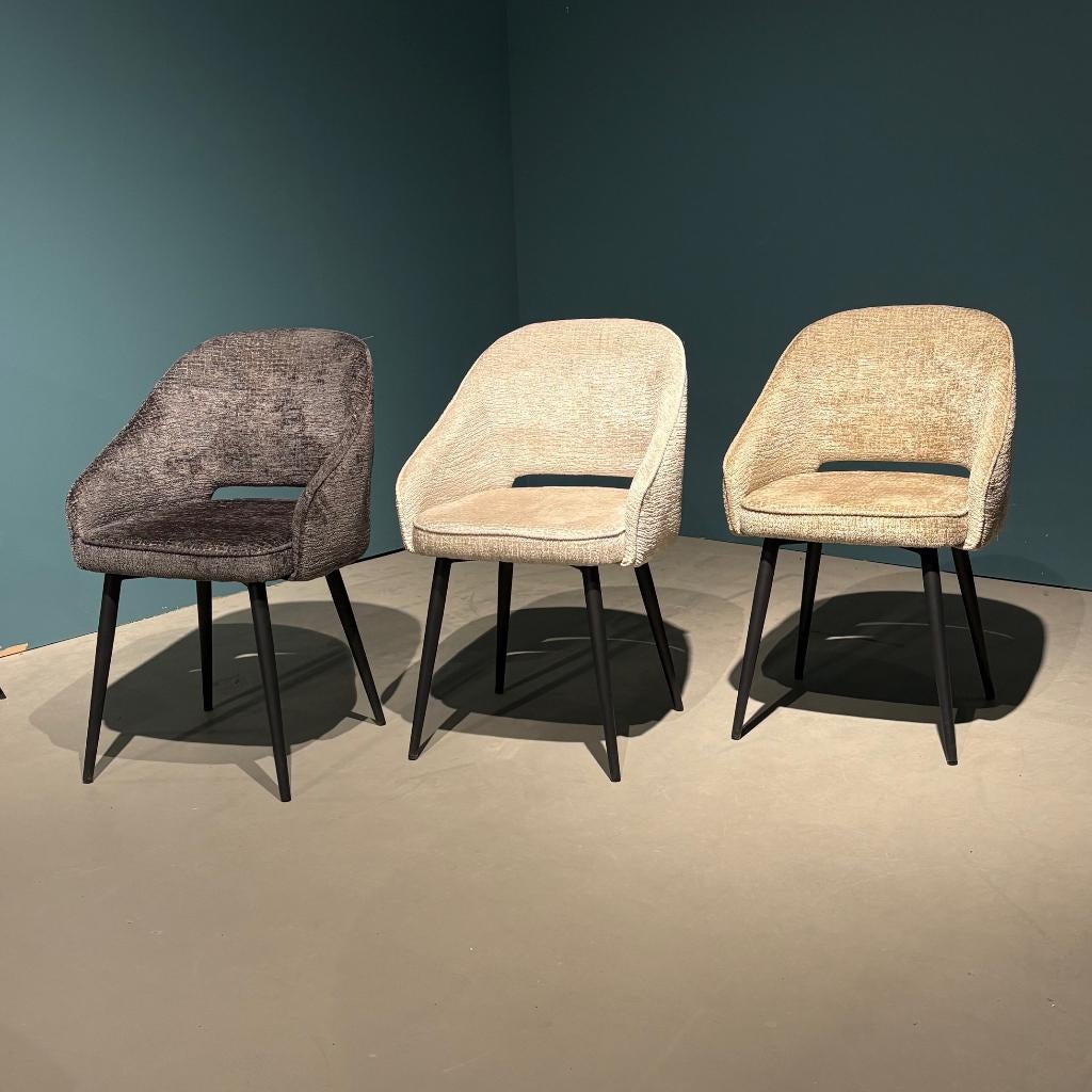 Eetkamerstoel hotel chique 3 kleuren, Huis en Inrichting, Stoelen, Ophalen, Overige kleuren, Stof, Vijf, Zes of meer stoelen