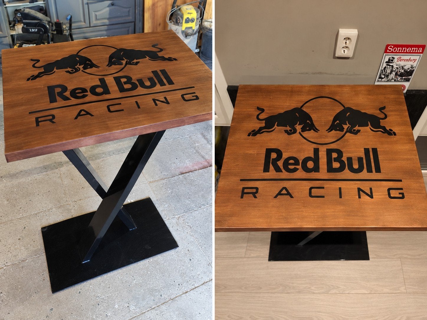 Hertog Jan of Red Bull Racing statafel, Huis en Inrichting, Tafels | Eettafels, Overige houtsoorten, 50 tot 100 cm, Industrieel, Bar, Thema