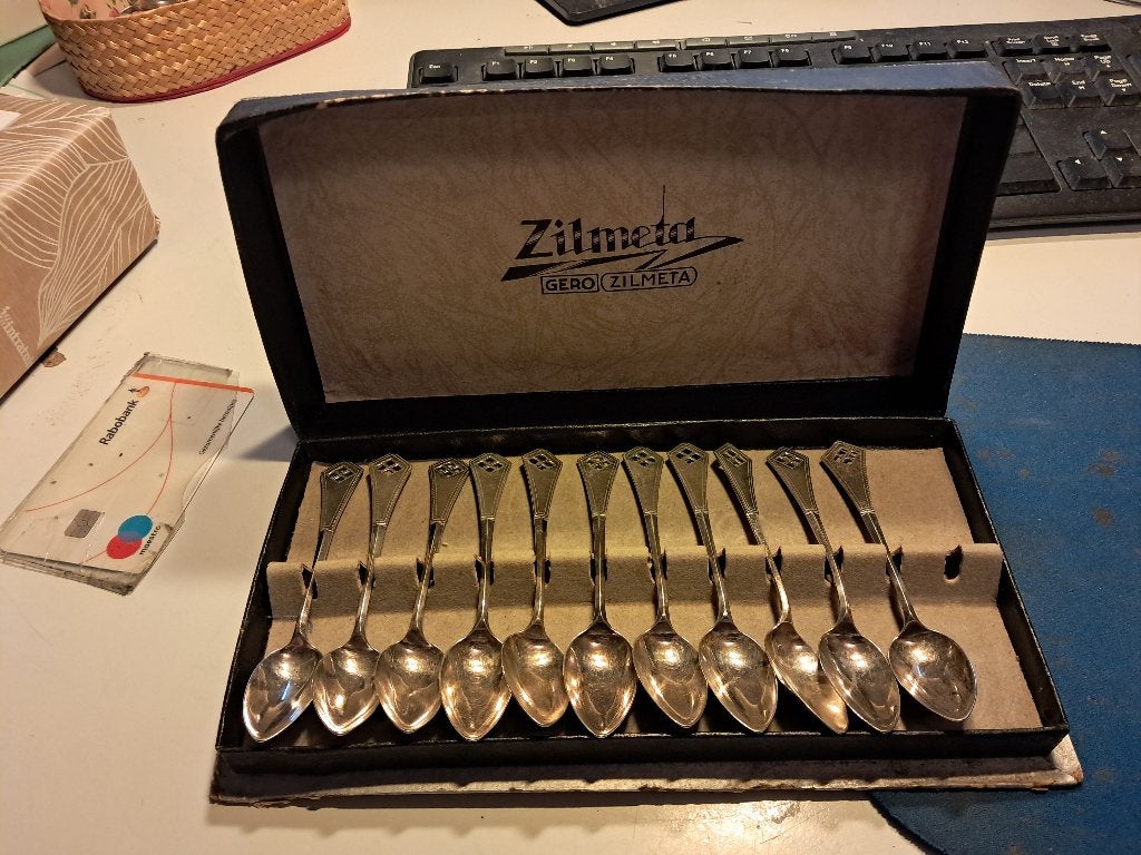 zilveren lepeltjes -11 stuks-104 gram, Ophalen of Verzenden, Zilver