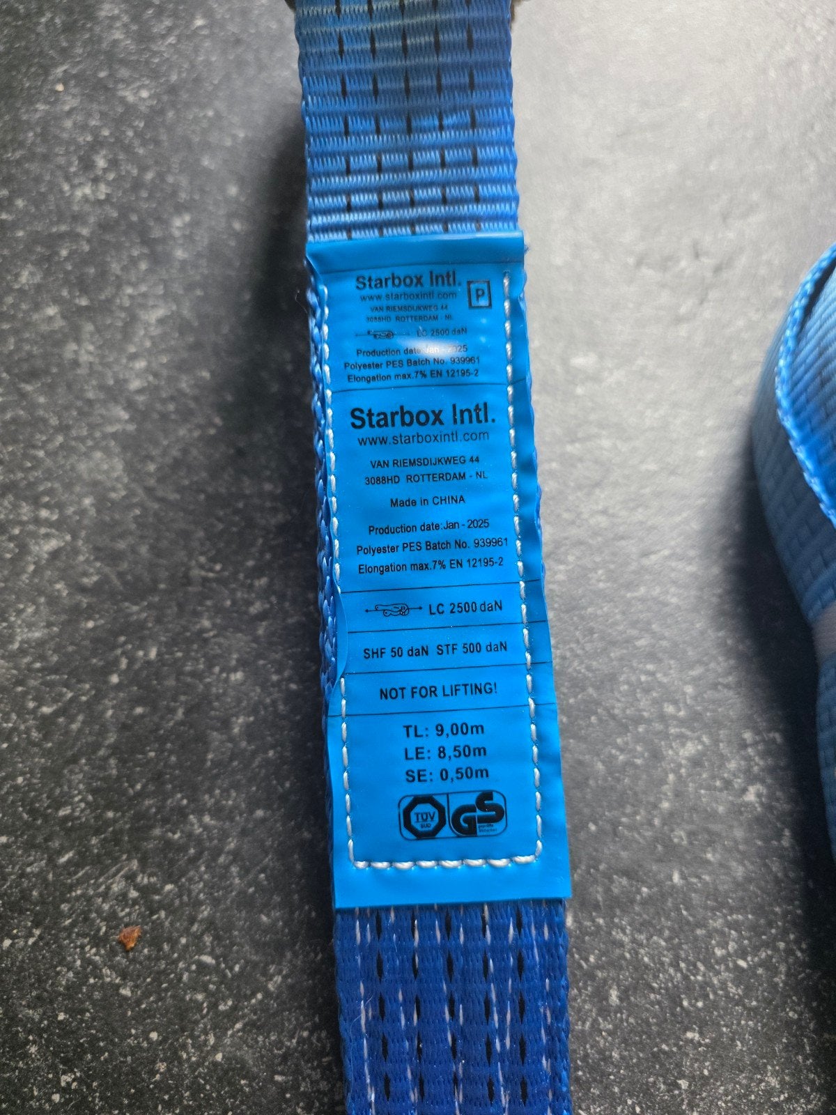 Spanbanden voor aanhangwagen - Starbox Intl. 9m, Ophalen of Verzenden, Zo goed als nieuw