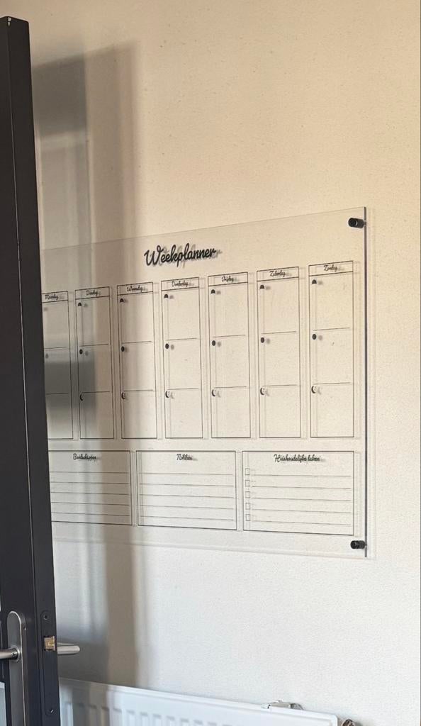 Weekplanner - planbord afwasbaar, Ophalen of Verzenden, Zo goed als nieuw