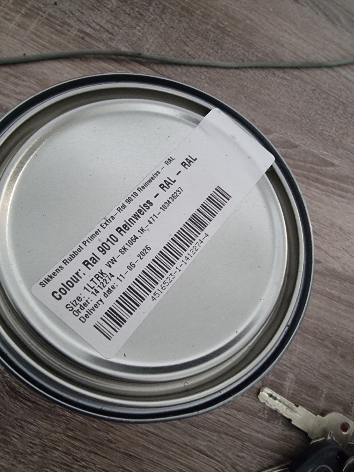 Sikkens Rubbol Primer Extra RAL 9010 Reinweiss 1L, Ophalen