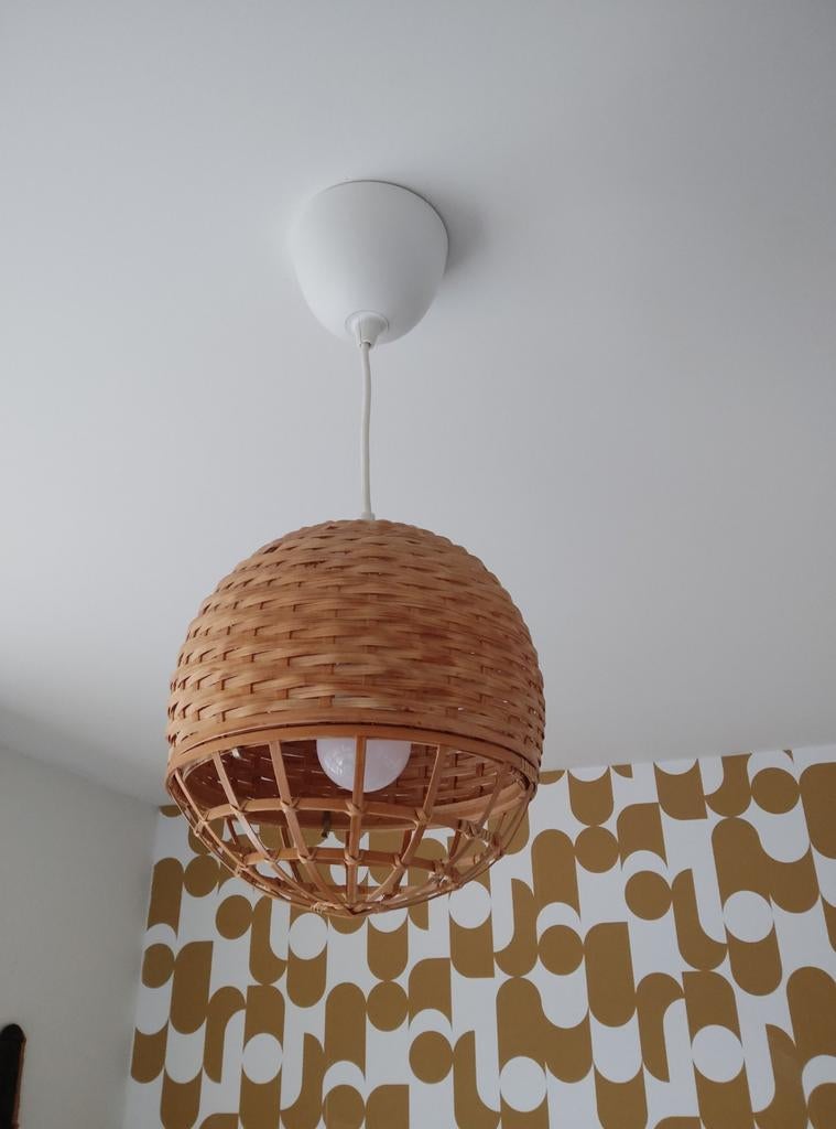Piet Hein Eek voor Ikea - Retro Rotan Hanglamp, Overige materialen, Gebruikt, Retro, Scandinavisch, Design, Ophalen of Verzenden