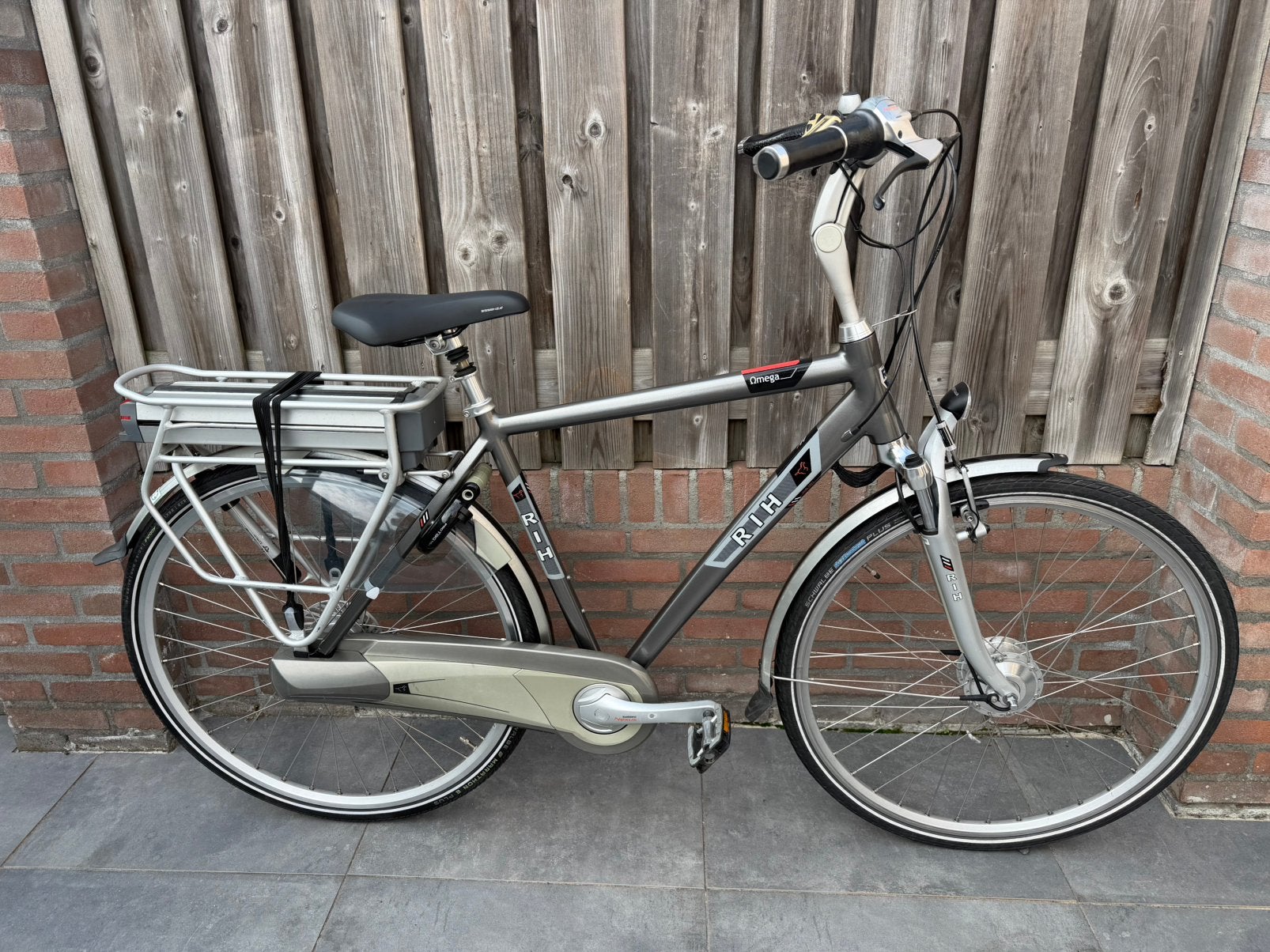 Rih Omega Elektrische Herenfiets 28inch, H52cm 8versn, 51 tot 55 cm, Ophalen of Verzenden, Zo goed als nieuw, 50 km per accu of meer