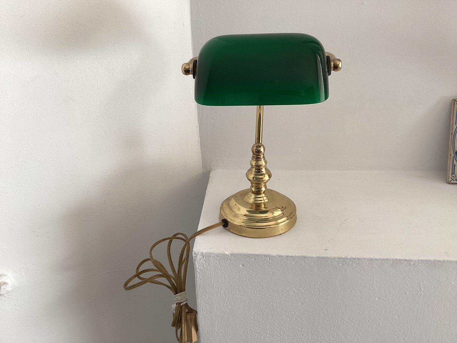 Bankiers/notaris lamp vintage, Ophalen of Verzenden