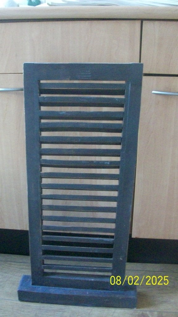 Houten luik / raamscherm, Zwart, Ophalen of Verzenden, Zo goed als nieuw, Vintage