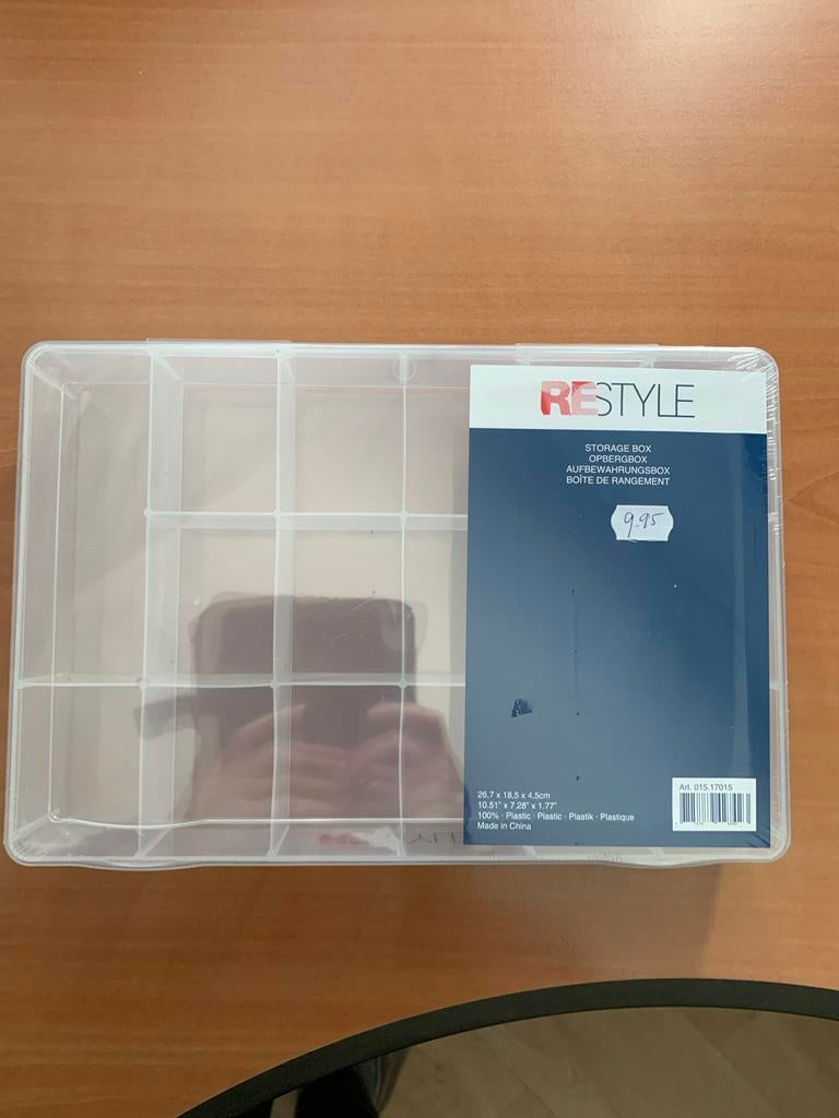 RESTYLE Opbergbox met 18 vakken - Nieuw, Overige thema's, Gereedschap of Toebehoren, Nieuw, Ophalen of Verzenden
