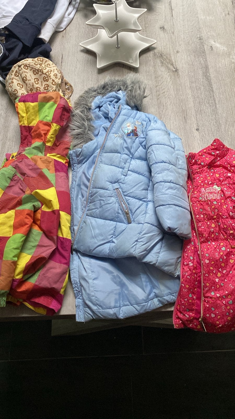 Winterjassen meisjes - Frozen, Hello Kitty & Kleurrijk, Ophalen of Verzenden, Gebruikt, Meisje, Jas