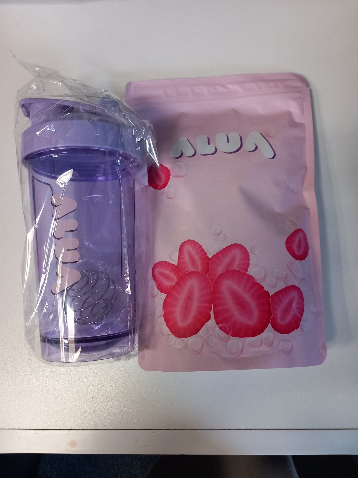 ALOA Wild Strawberry Collageen Poeder + Shaker, Ophalen of Verzenden, Nieuw, Poeder of Drank