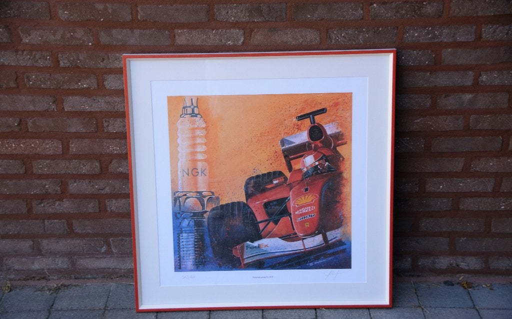 Ferrari schumacher F1 reclamebord limited edition 1/400, Ophalen of Verzenden, Nieuw, Formule 1