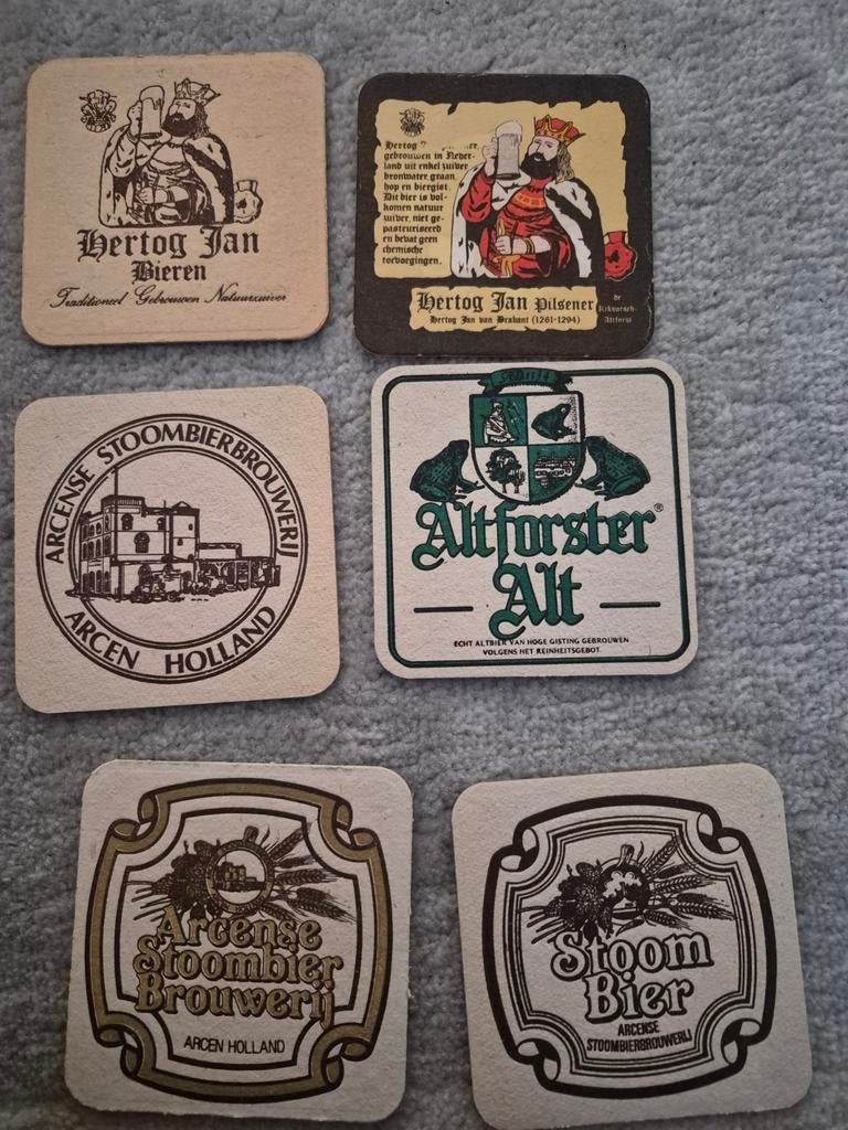 14 Hertog Jan bierviltjes - Diverse ontwerpen, Verzamelen, Biermerken, Ophalen of Verzenden, Gebruikt, Viltje(s), Hertog Jan