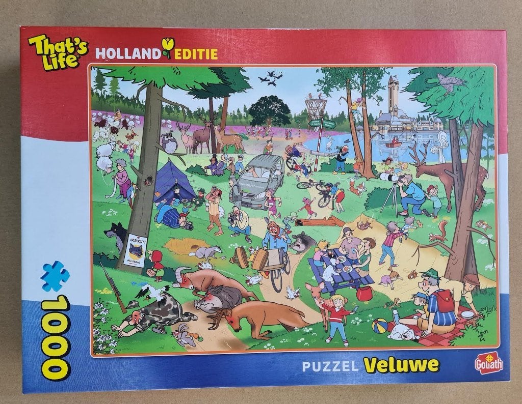 That's Life puzzel: Veluwe., Hobby en Vrije tijd, Ophalen of Verzenden, 500 t/m 1500 stukjes, Zo goed als nieuw, Legpuzzel