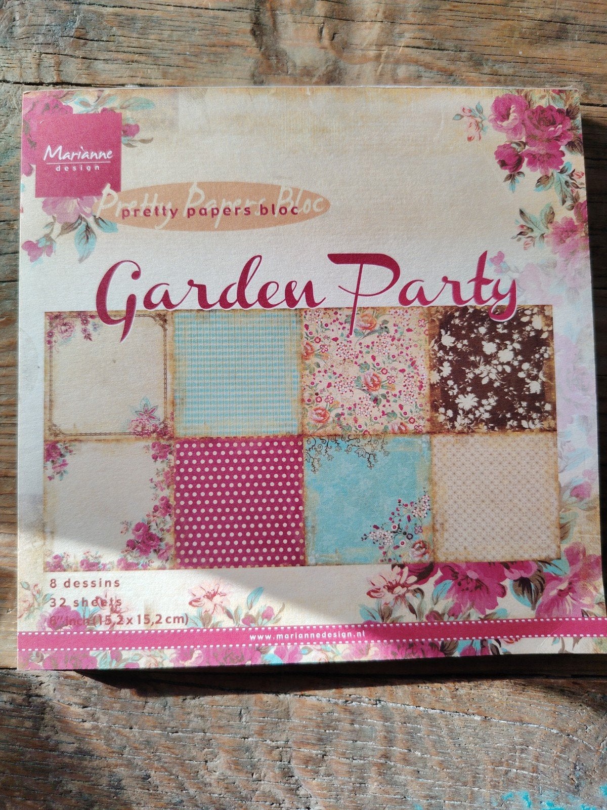Marianne Design Pretty Papers Bloc Garden Party 15,2x15,2cm, Ophalen of Verzenden