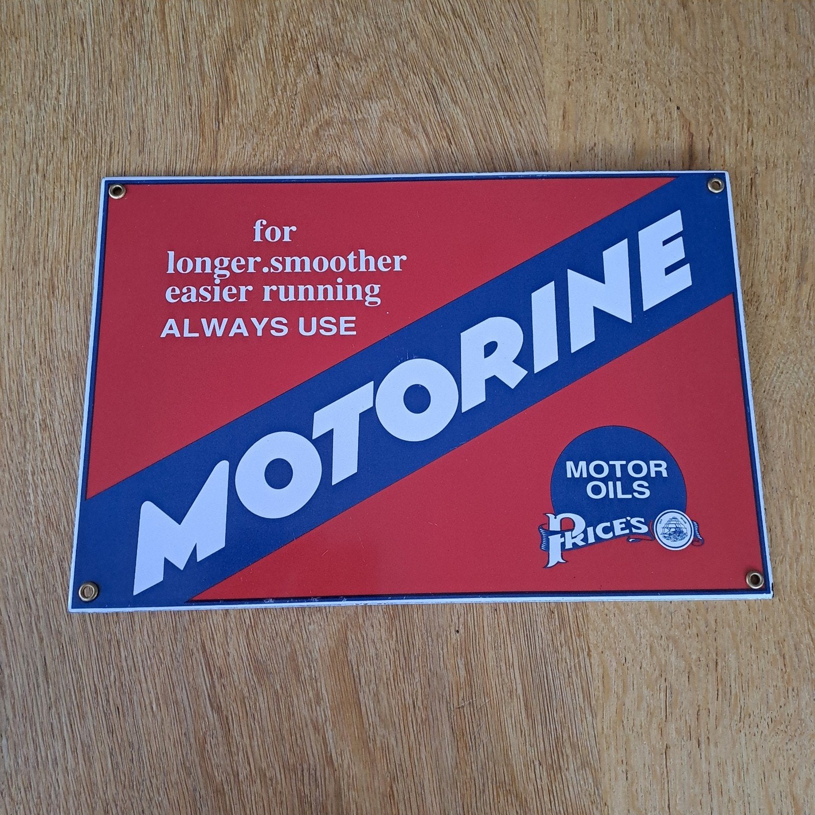 motorine emaille reclamebord 30x20cm, Ophalen of Verzenden, Reclamebord