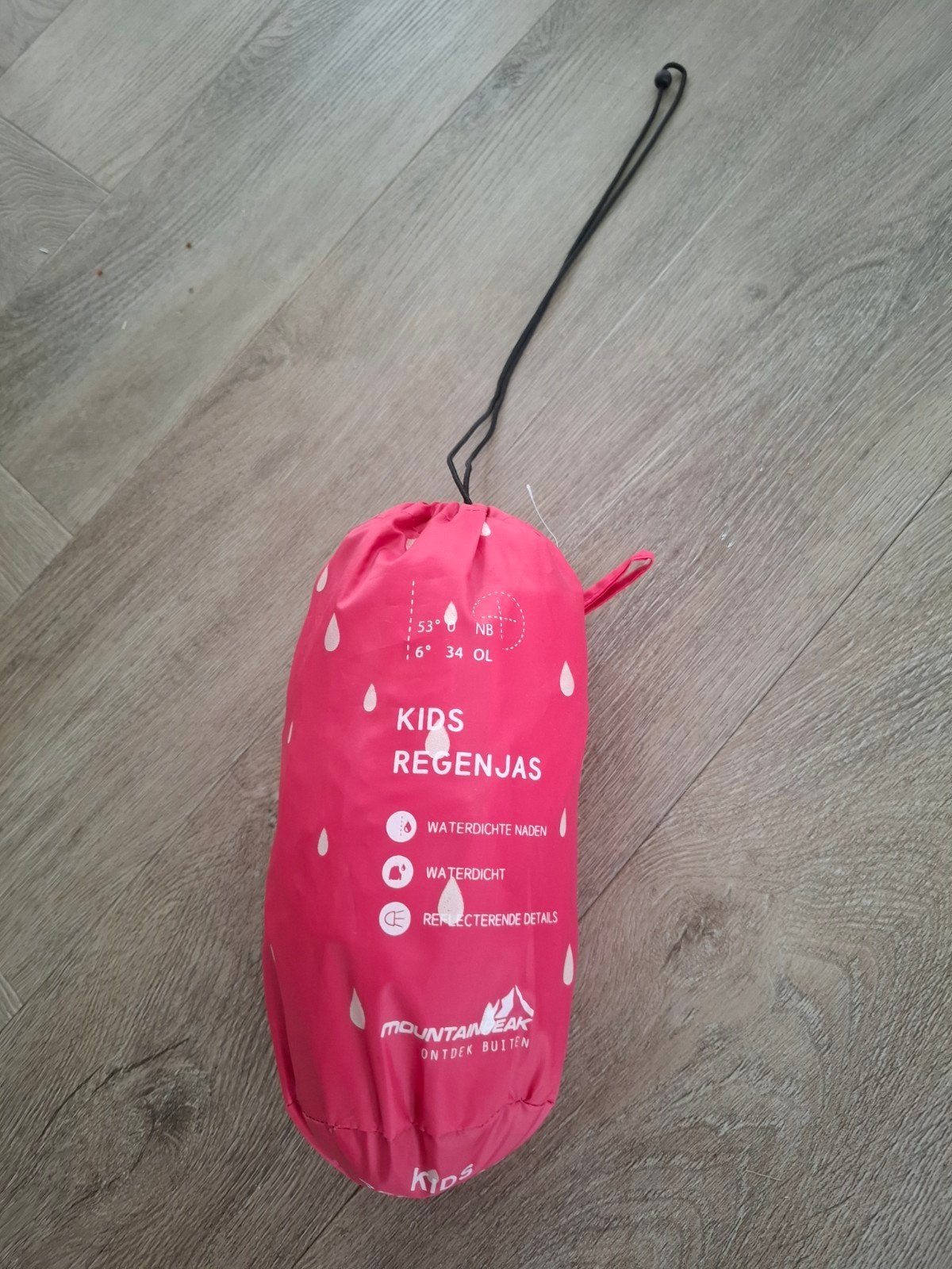 Mountain Peak Kids Regenjas Maat 152 - Roze, Ophalen, Zo goed als nieuw, Mountain Peak, Meisje