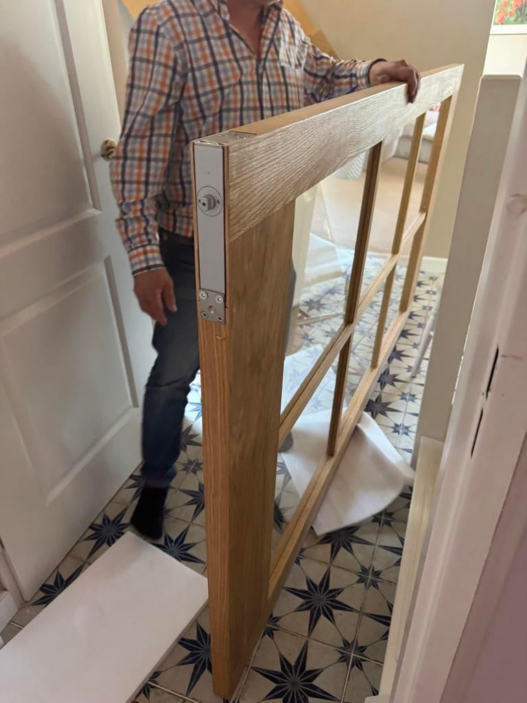 Eiken taatsdeur op maat gemaakt - Barnwoodweb, Huis en Inrichting, Slaapkamer | Stapelbedden en Hoogslapers, Zo goed als nieuw