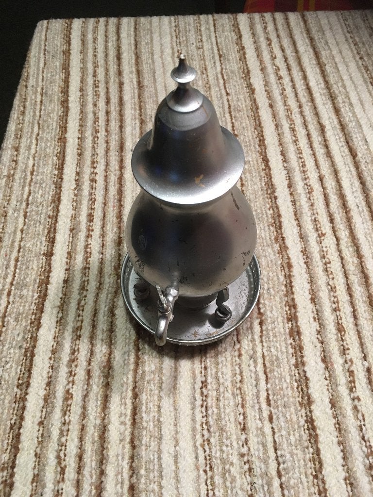 kraantjespot kraantjeskan met brander, Overige typen, Ophalen of Verzenden, Metaal, Zilver