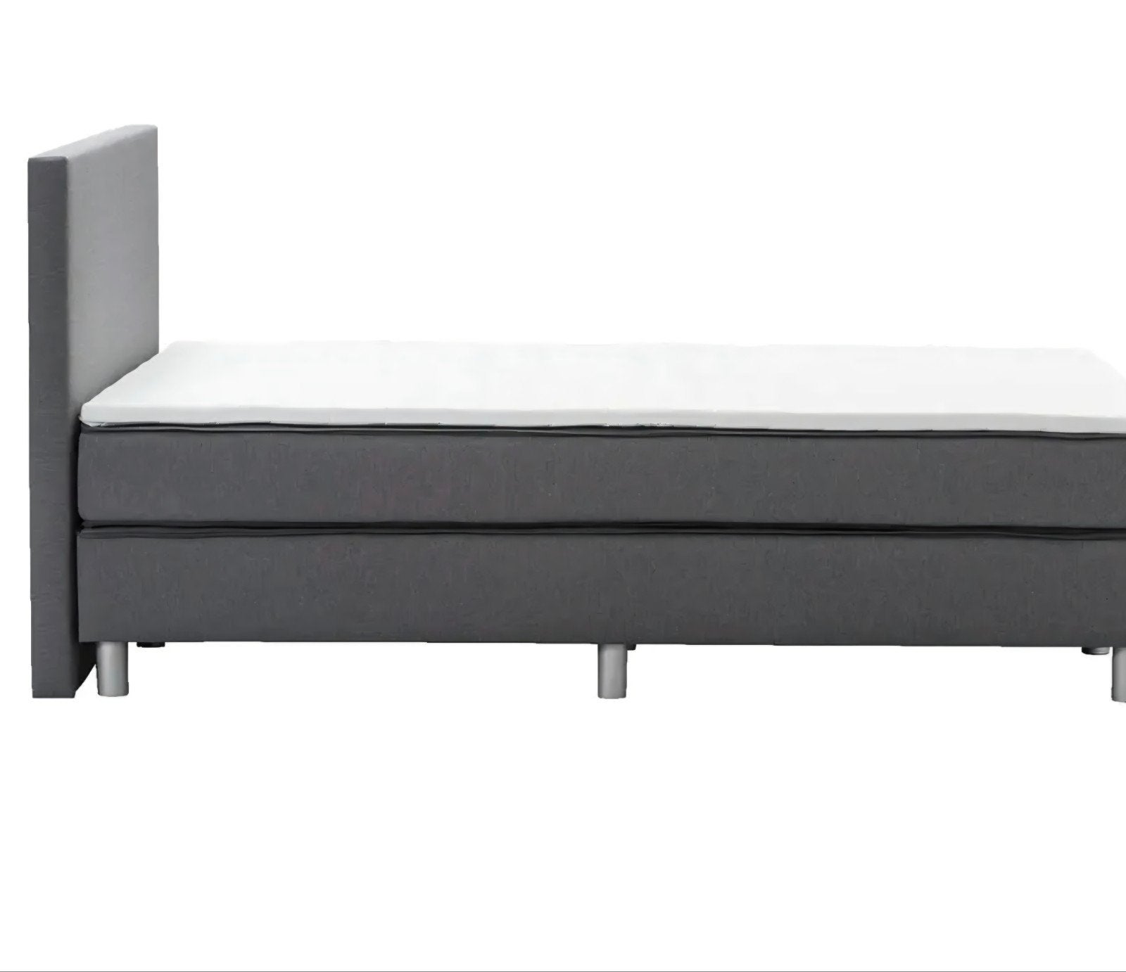 Nieuwe antraciet boxspring 120x90 cm met topper, Ophalen, Nieuw, 190 cm of minder, Twijfelaar