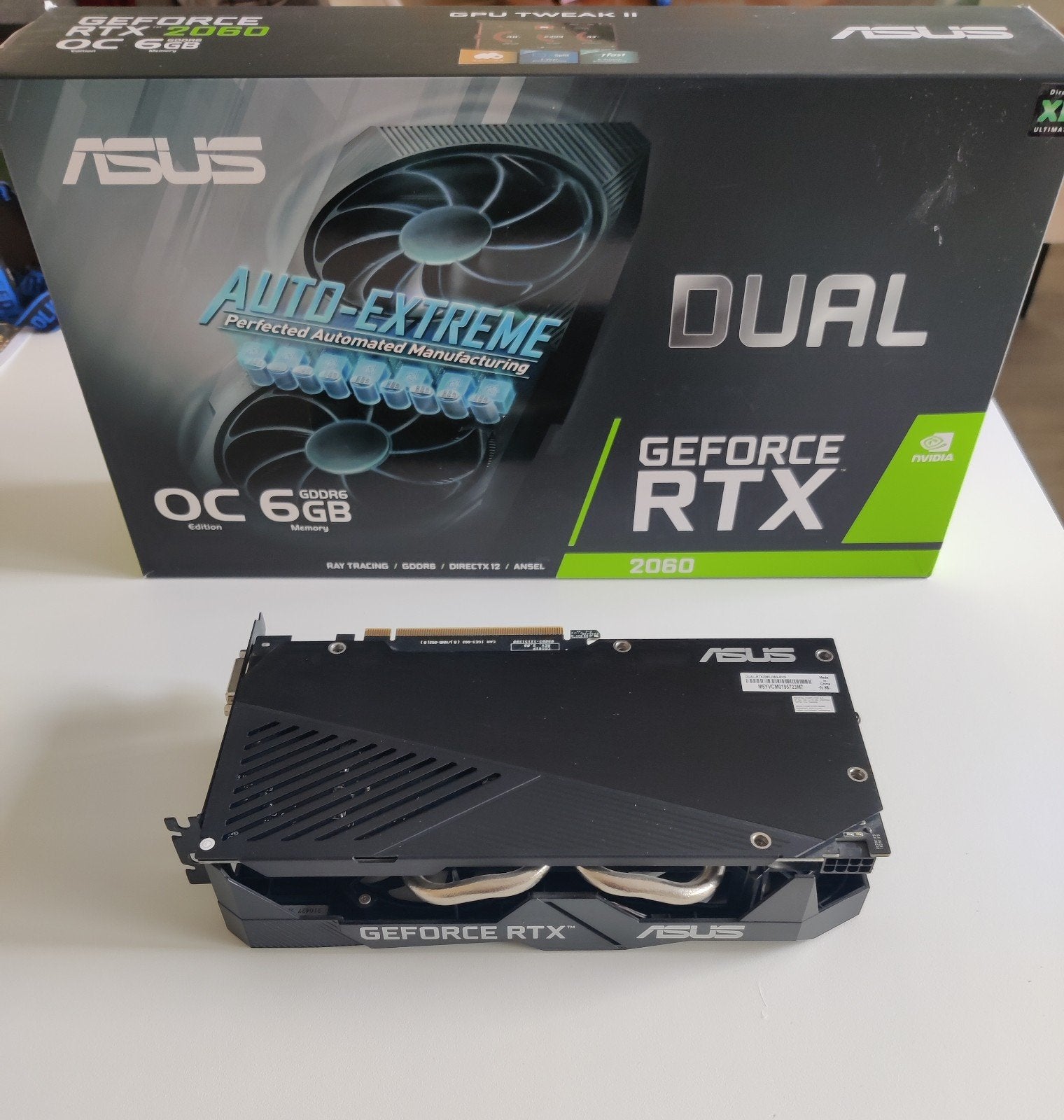 ASUS Dual GeForce RTX 2060 OC 6GB GDDR6 Videokaart, Computers en Software, PCI-Express 3, GDDR6, HDMI, Ophalen of Verzenden