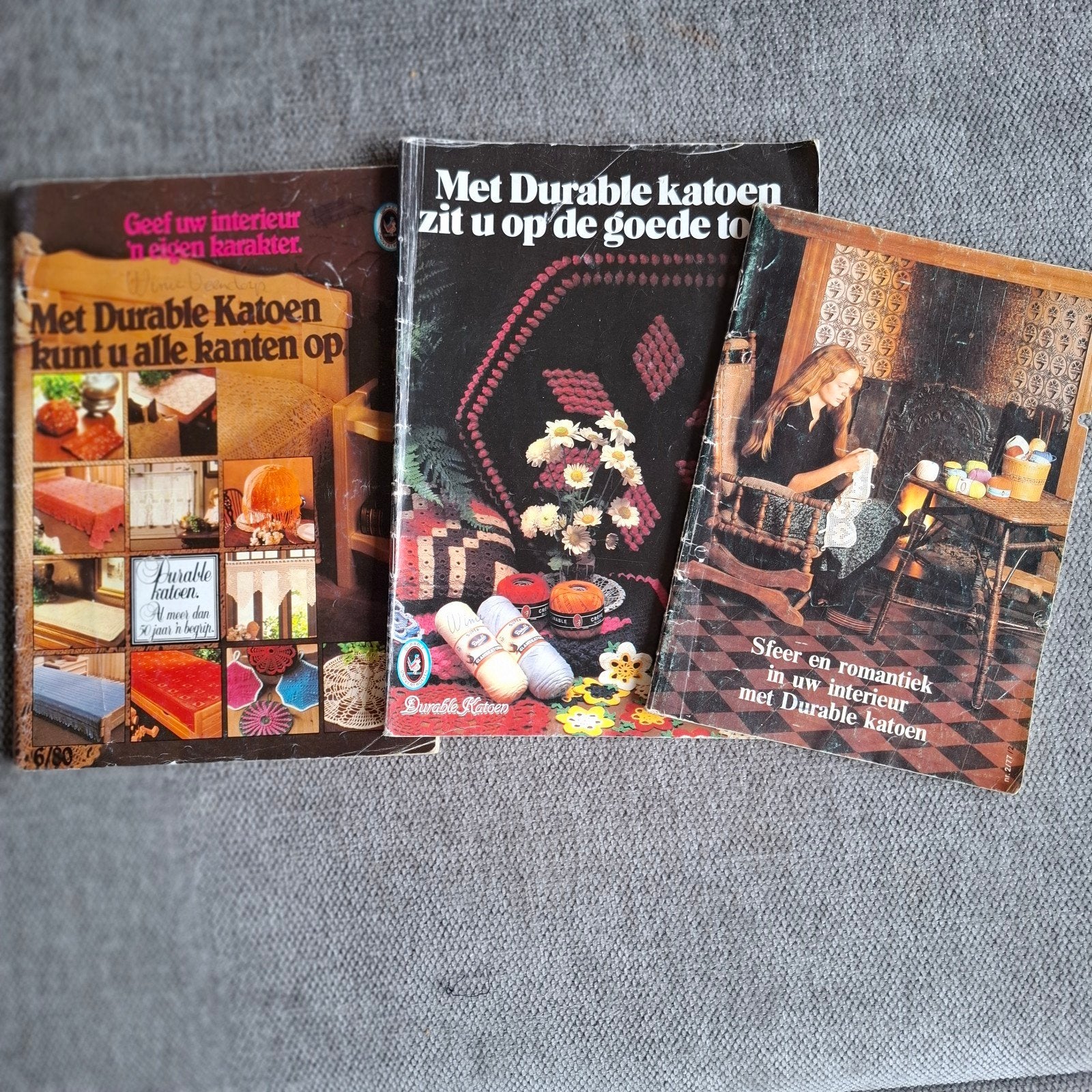3x Vintage Durable Katoen Haakboeken - Interieur & Decoratie, Ophalen of Verzenden, Gelezen, Breien en Haken