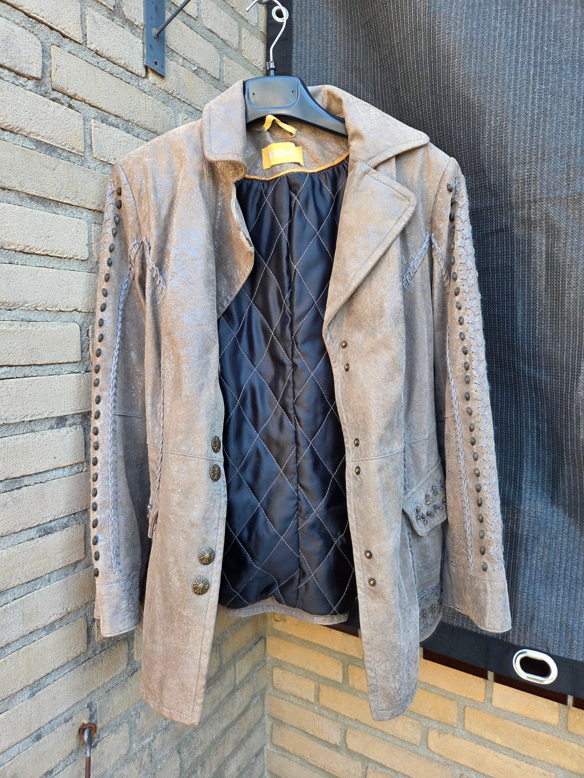 mooie Biba dames jas van zacht leer, Ophalen, Beige, Biba, Zo goed als nieuw