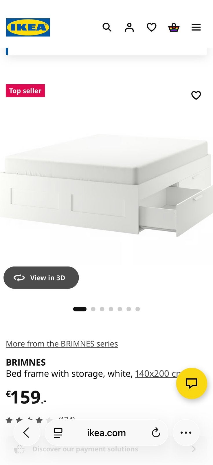 Ikea bed & springmatras, Huis en Inrichting, Slaapkamer | Bedden, Ophalen, Eenpersoons, Wit, 140 cm