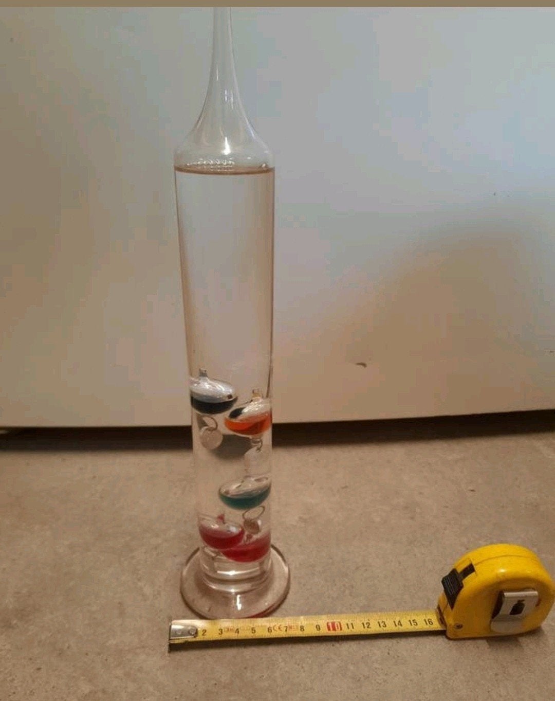 Vintage retro thermometer glas 
galileo, Ophalen of Verzenden, Gebruikt, Philips, Glas