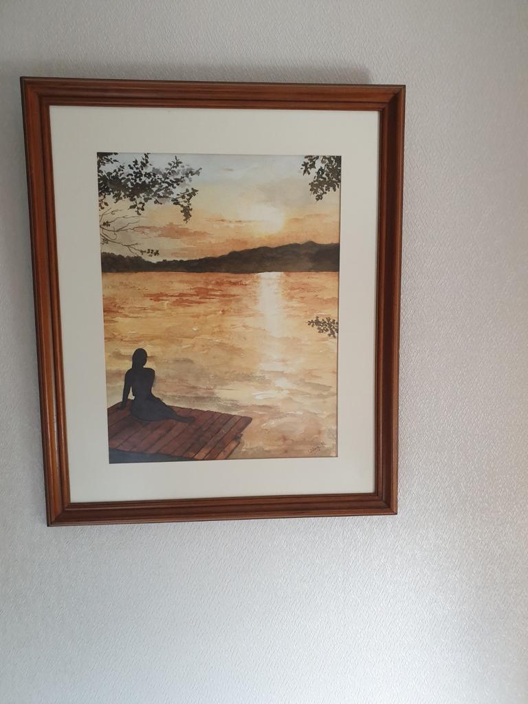 Schilderij zonsondergang, Ophalen