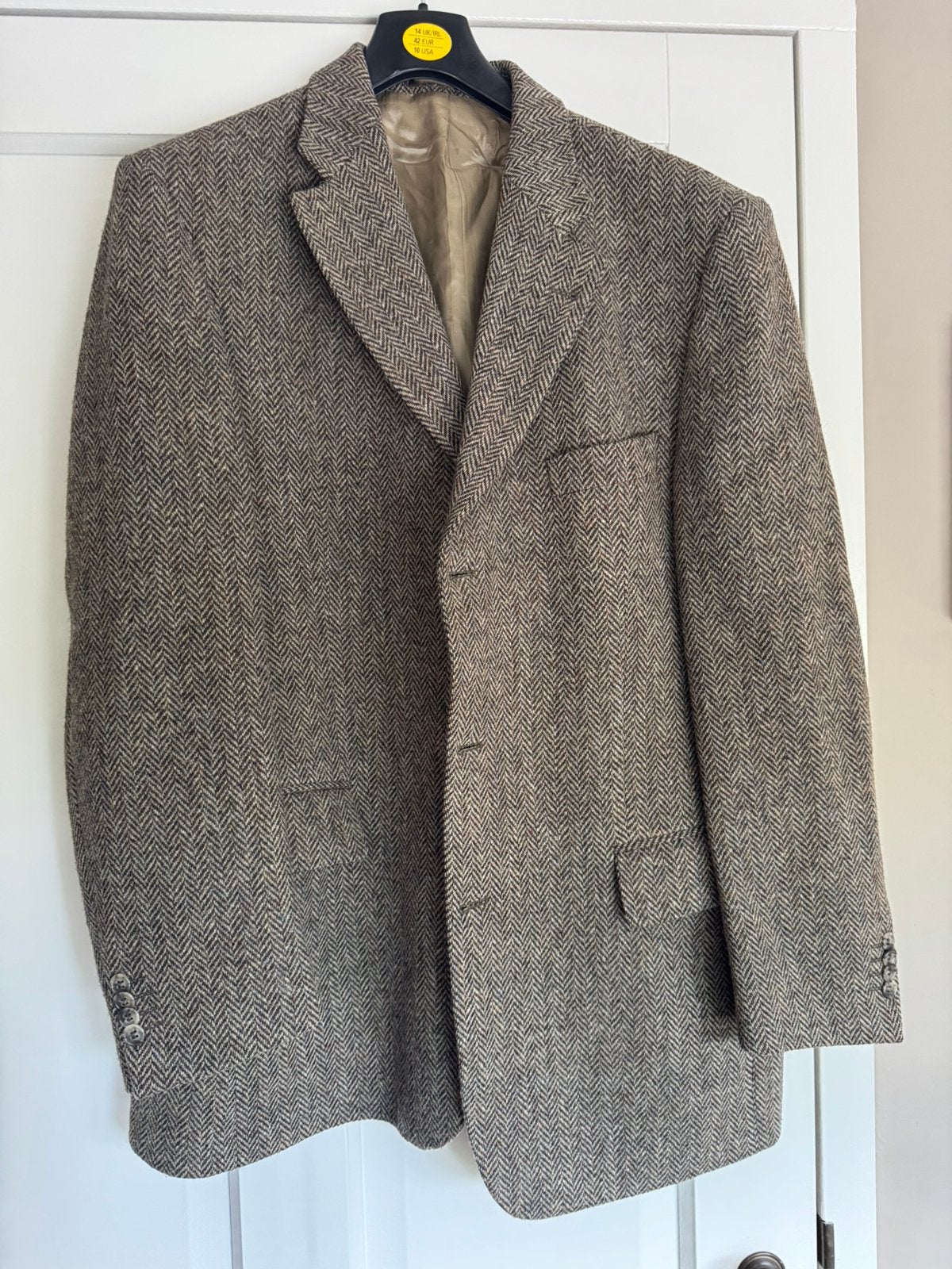 Harris Tweed colber bruin 52, Kleding | Heren, Kostuums en Colberts, Ophalen of Verzenden, Zo goed als nieuw, Maat 52/54 (L), Bruin
