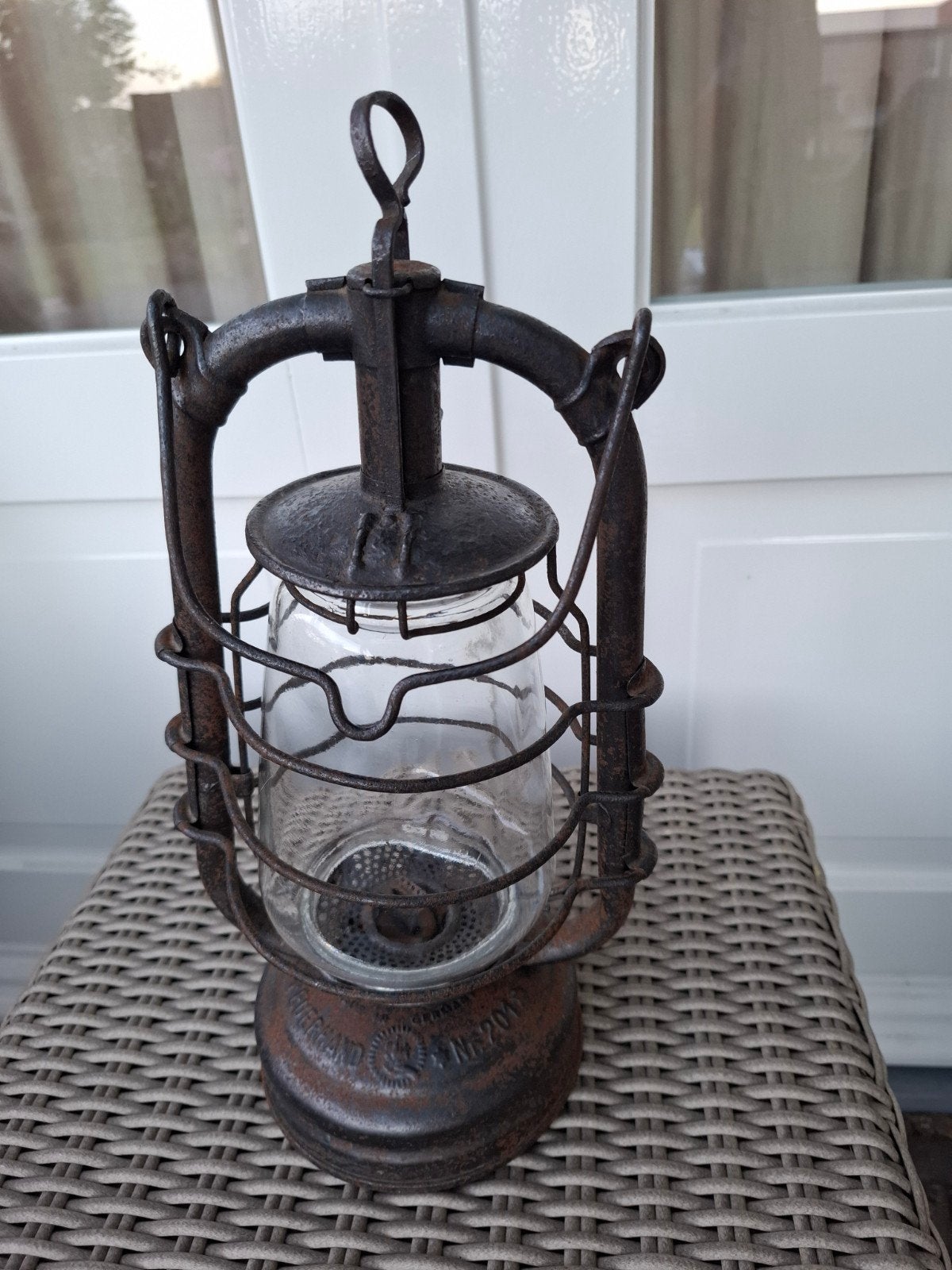 Originele Duitse Feuerhand Lantaarn No. 201 met glas, Ophalen of Verzenden