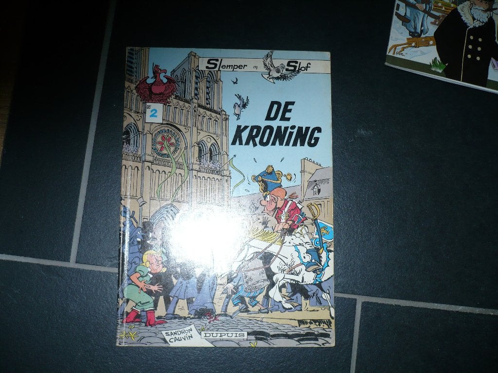 3 strips slemper en slof, Gelezen, Sandron en cauvin, Ophalen of Verzenden, Meerdere stripboeken