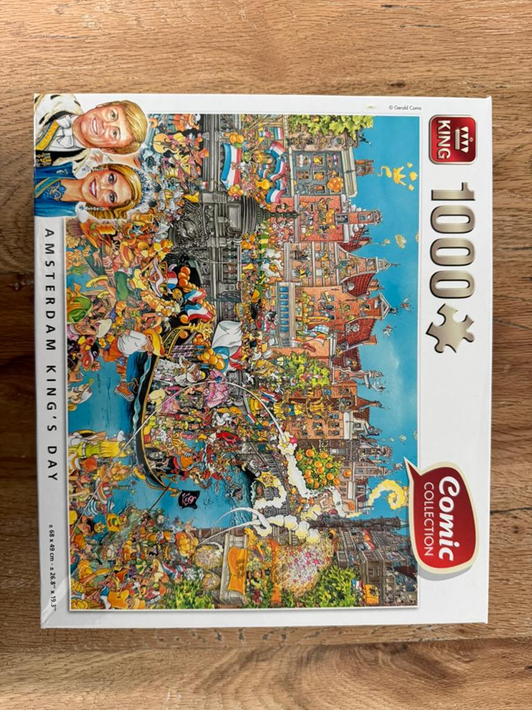 King puzzel Koningsdag compleet, Ophalen of Verzenden, 500 t/m 1500 stukjes, Zo goed als nieuw