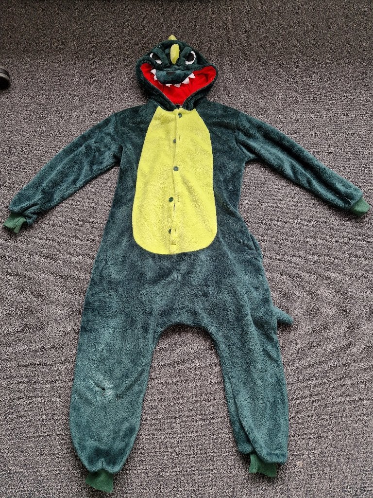 Onesie draak maat 8-10 jaar, Ophalen, Gebruikt, 134 t/m 140, Jongen of Meisje