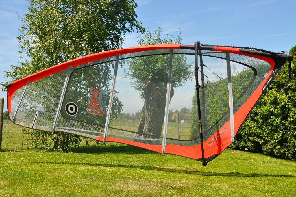 Neilpryde 5.8 m2 Search complete set (zeil, mast, giek), Watersport en Boten, Windsurfen, Ophalen, Gebruikt, 5 tot 6.5 m², Complete set