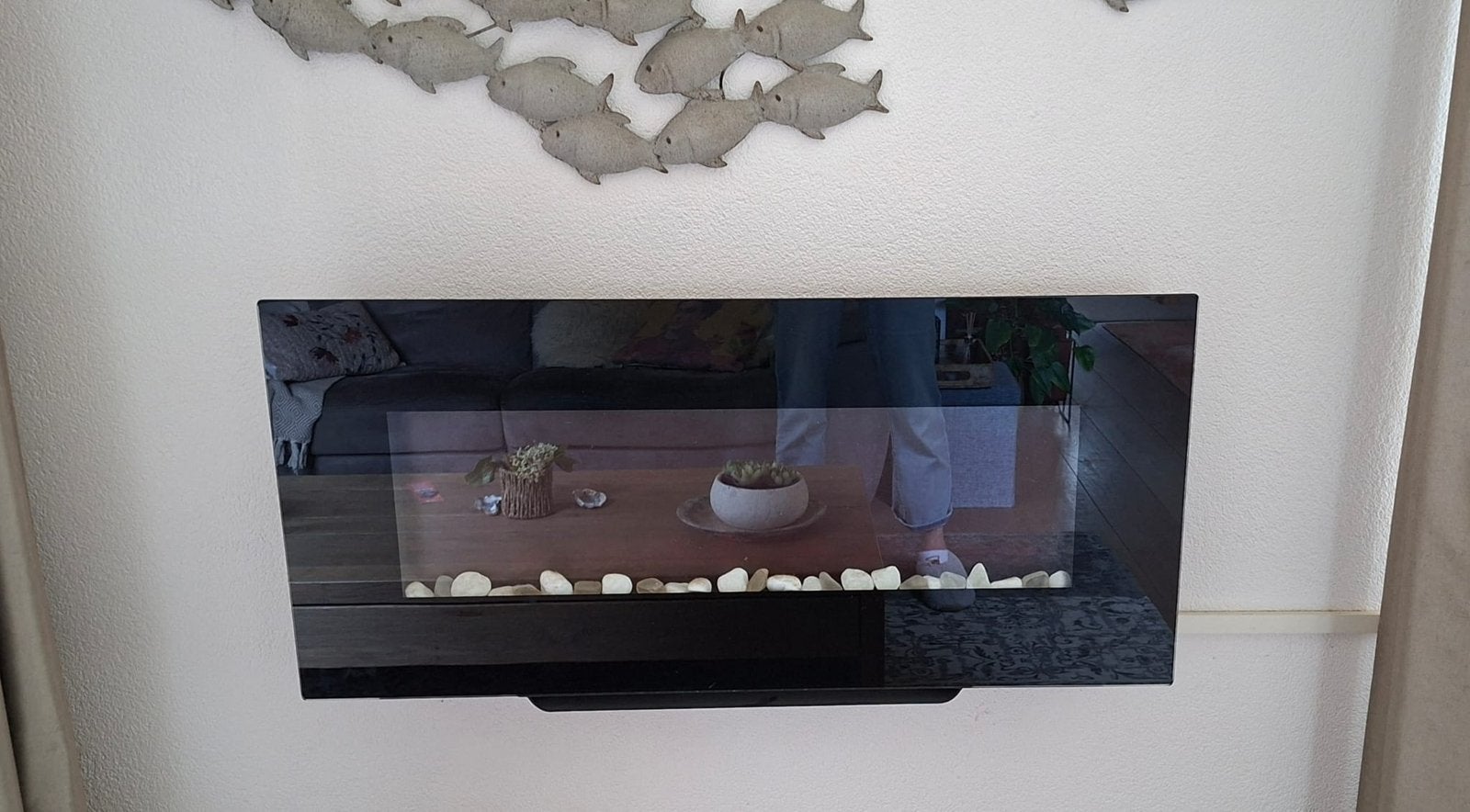 Elektrische sfeerhaard, Huis en Inrichting, Ophalen, Zo goed als nieuw, Vrijstaande haard, Elektrische haard