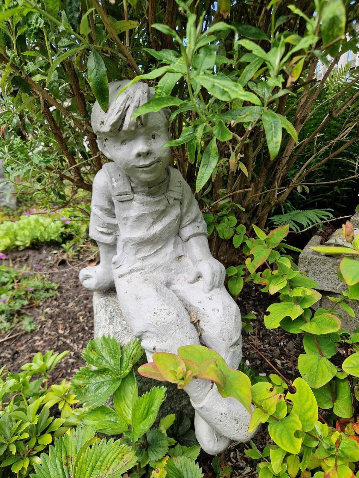 tuinbeeld jongen, Tuin en Terras, Tuinbeelden, Ophalen, Steen