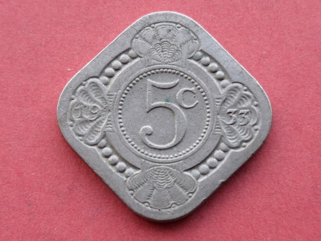 5 cent 1933, Postzegels en Munten, Munten | Nederland, Ophalen of Verzenden, Koningin Wilhelmina, 5 cent, Losse munt
